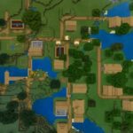 Деревня с тремя кузницами и крепостью с порталом [MCPE]