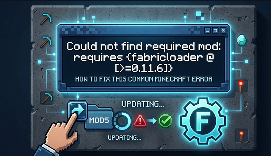 Ошибка Could not find required mod: requires fabricloader [>=0.11.6] - как исправить в Minecraft Fabric