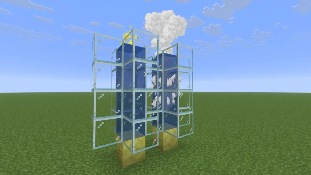 Как сделать гейзер в Minecraft