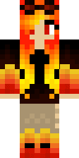 Девушка в огненном худи