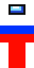 Синий минималистичный герой